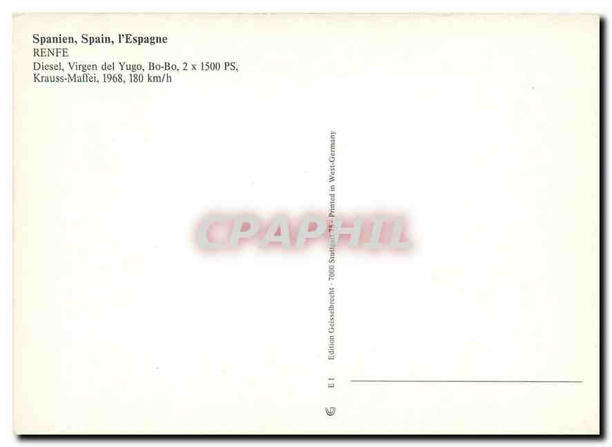 CPM Diesel Virgen del Yugo Bo Bo Spain  — Verso