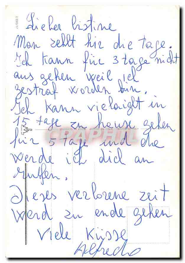 CPM Felicita e distrazione  — Verso