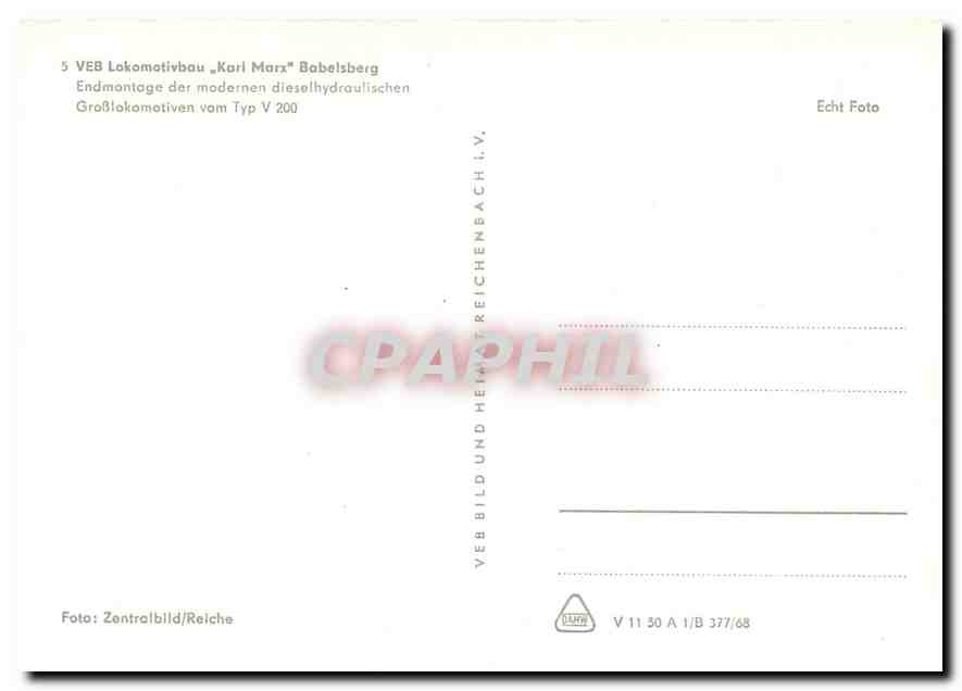 CPM Locomotive com Typ V 200  — Verso