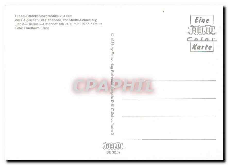 CPM Locomotive 204 002  — Verso