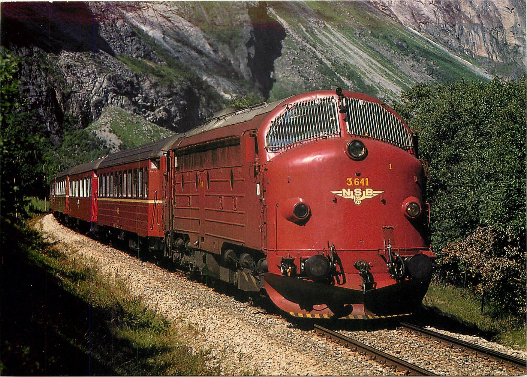 CPM Locomotive NSB 3 641 on the Rauma line between Andaisnes and Bjoril 