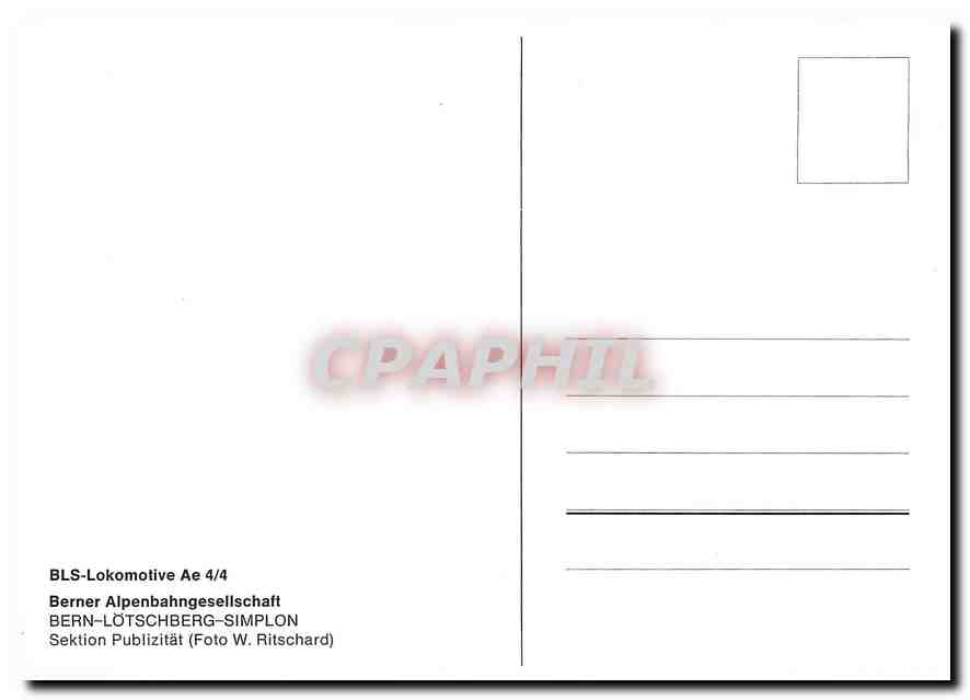 CPM BLS Locomotive Ae 4 4 Bern Lotschberg Simplon  — Verso