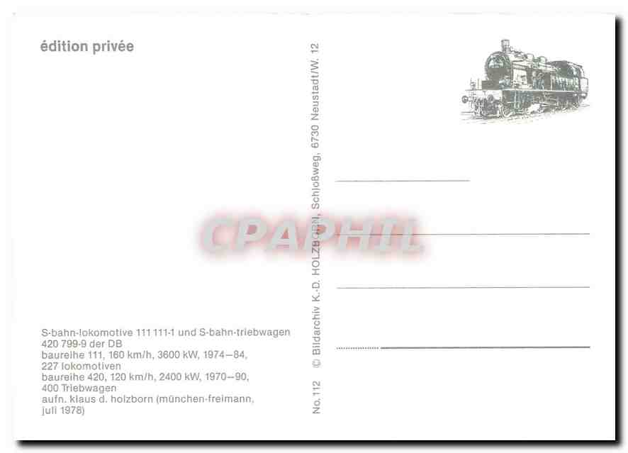 CPM Locomotive 111 111 1  — Verso
