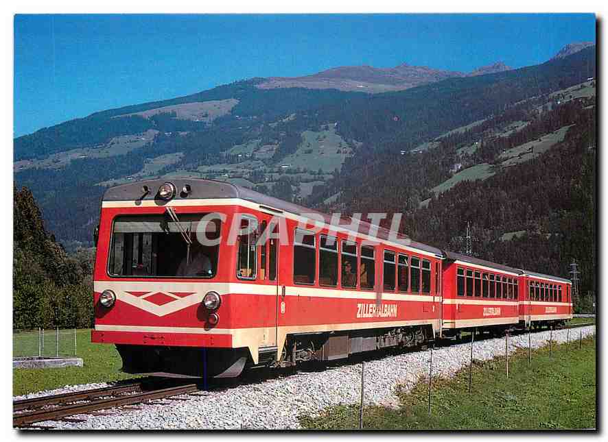 CPM Zillertalbahn diesel electric railcar near Erlach 