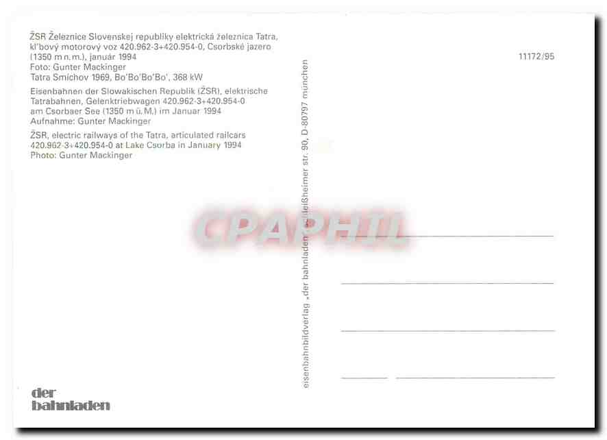 CPM Tatra 420 962 3 420 954 0  — Rückseite