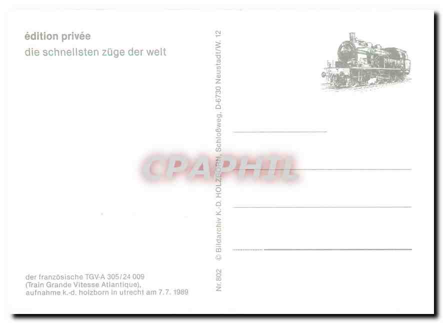 CPM Edition privee die schnellsten zuge der welt  — Back