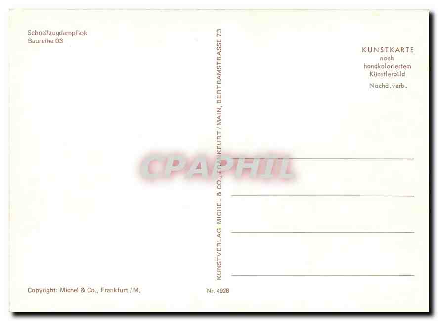 CPM Schneilzugdampflok Beureihe 03  — Verso