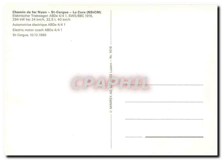 CPM Electric motor coach ABDe 4 4 1  — Verso