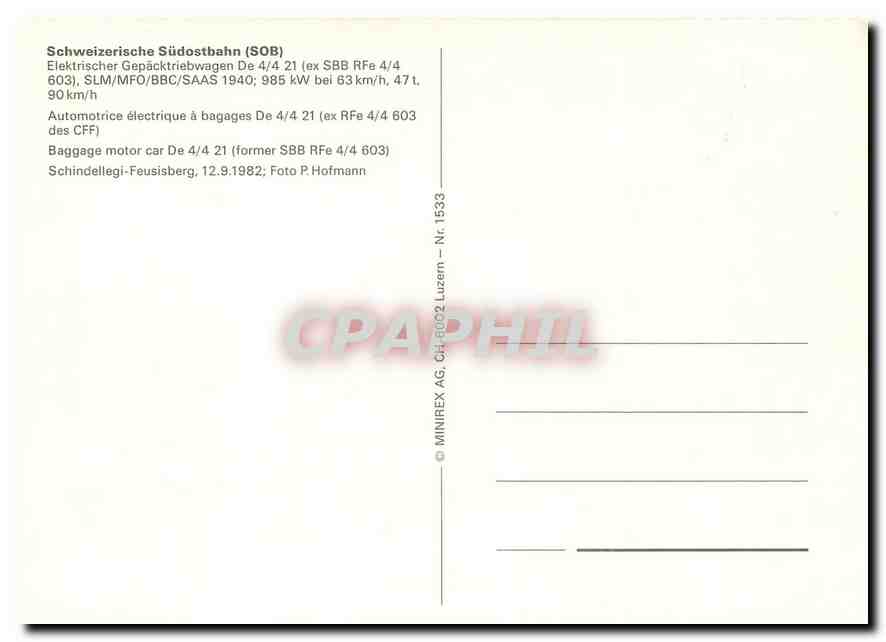 CPM Baggage motor car De 4 4 21  — Back