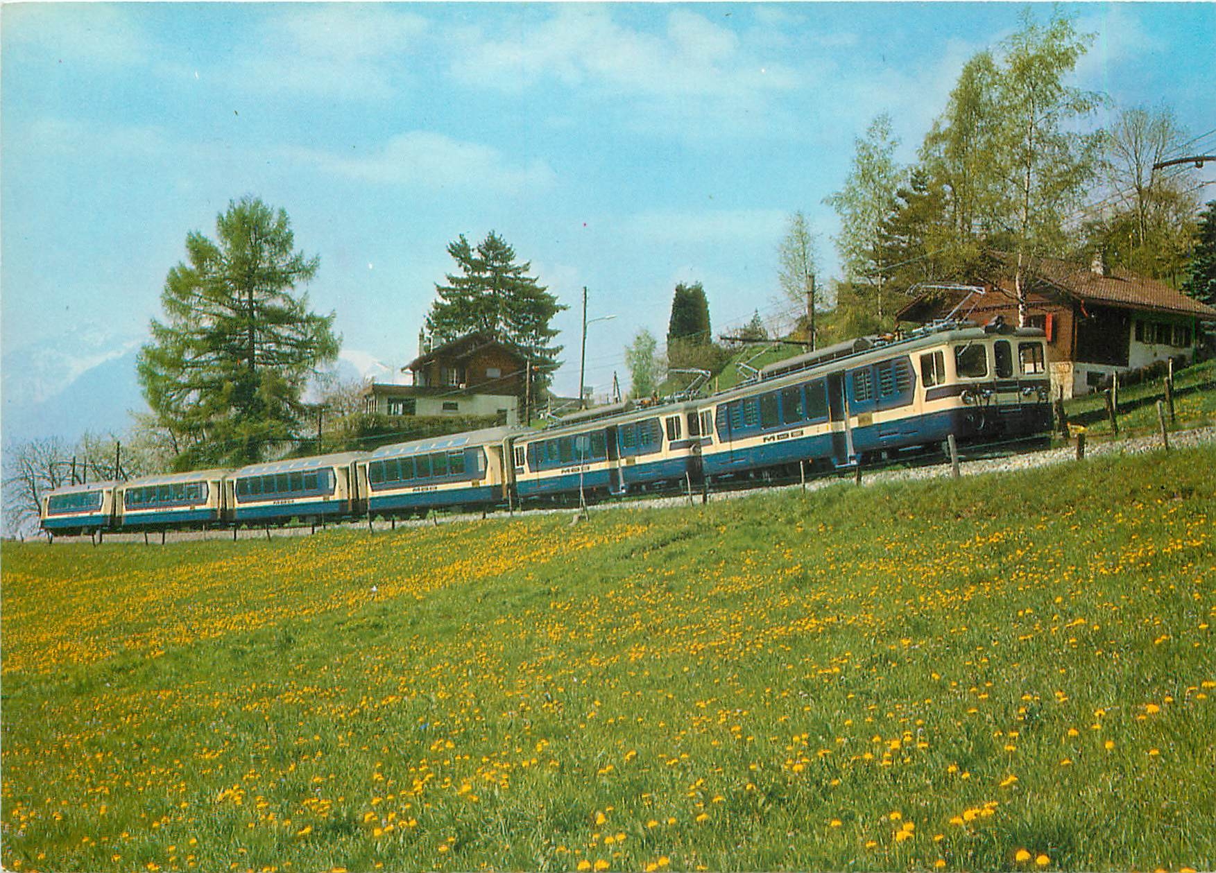 CPM Panoramic Express Mob Montreux Chateau d'Oex Gstaad Zweisimmen Lenk 