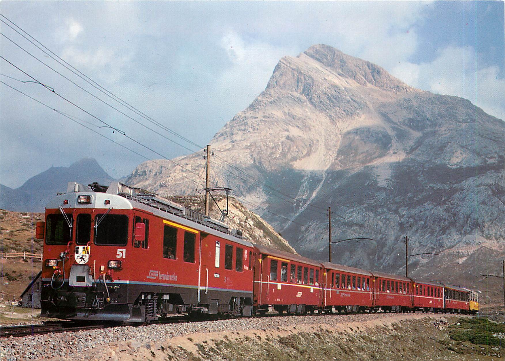 CPM Rhaetian Railway RhB electric rail car ABe 4 4 51 