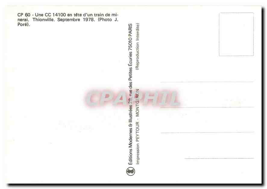 CPM CP 60 Une CC 14100 Thionville  — Rückseite