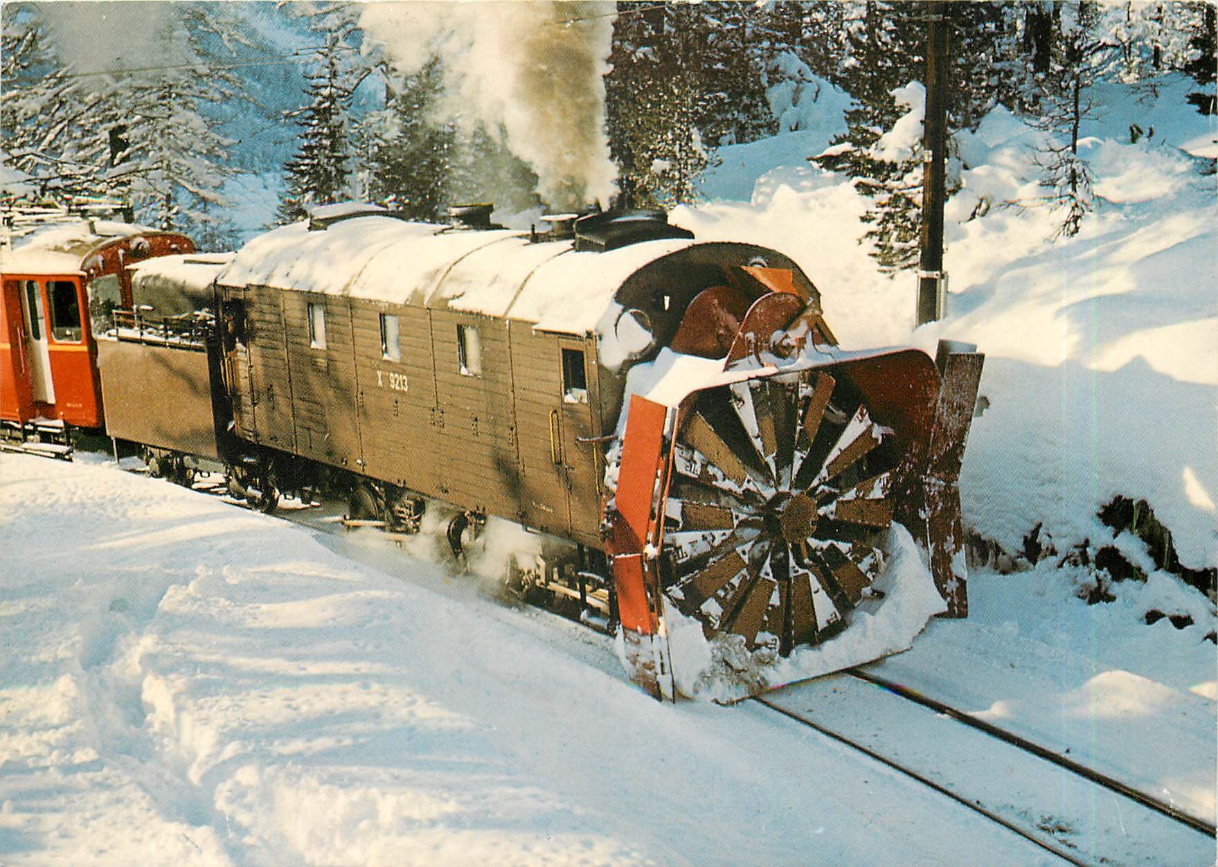 CPM Rhaetian Railway Rotary Snow plow Xrotd 9213 