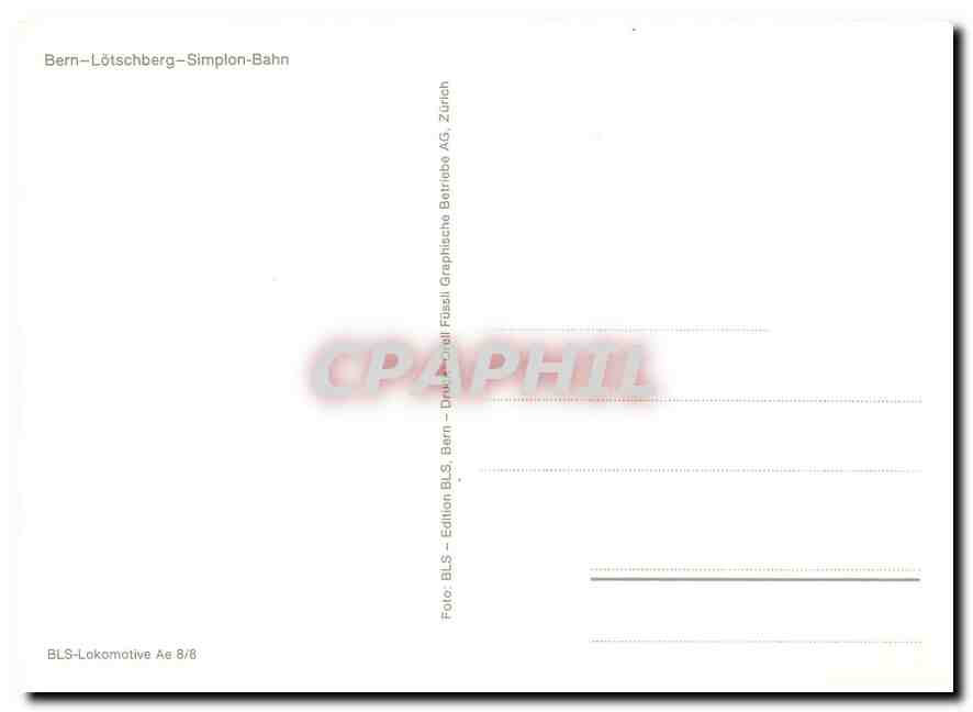 CPM Bern Lotschberg Simplon Bahn  — Verso