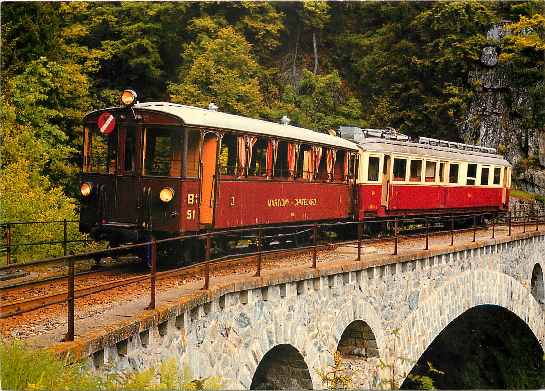 CPM Cog Railway Martigny Chatelard composition ABDeh 4 4 14 