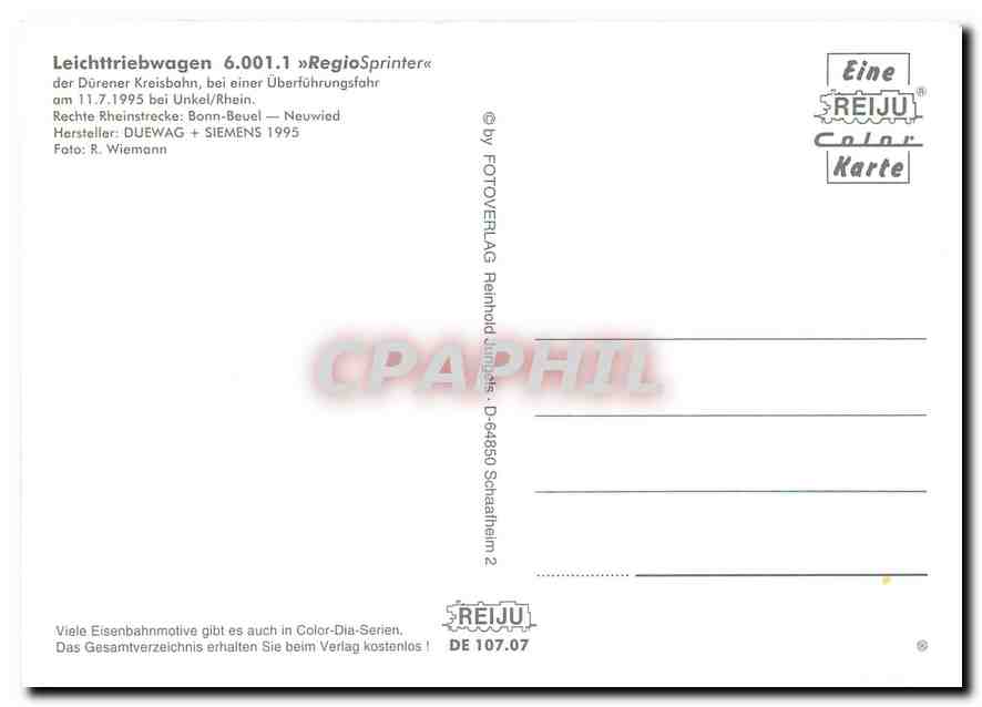 CPM Leichttriebwagen 6 001 1  — Back