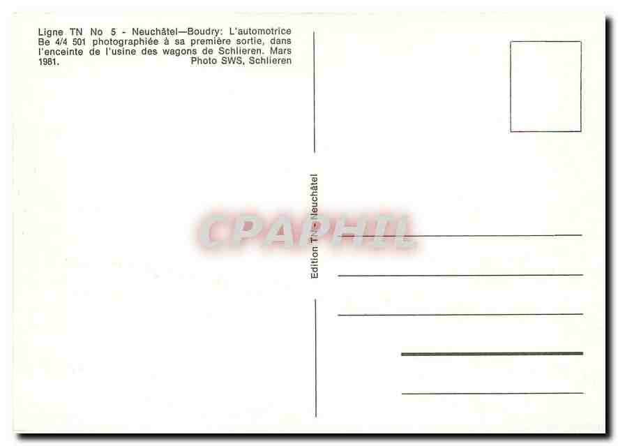 CPM Automotrice Be 4 4 501  — Rückseite