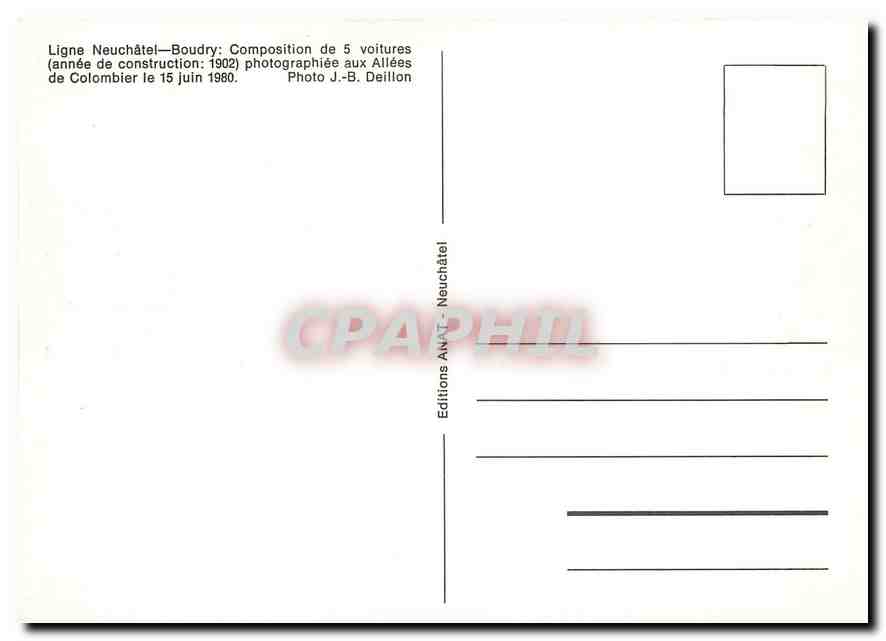CPM Ligne Neuchatel Boudry  — Rückseite