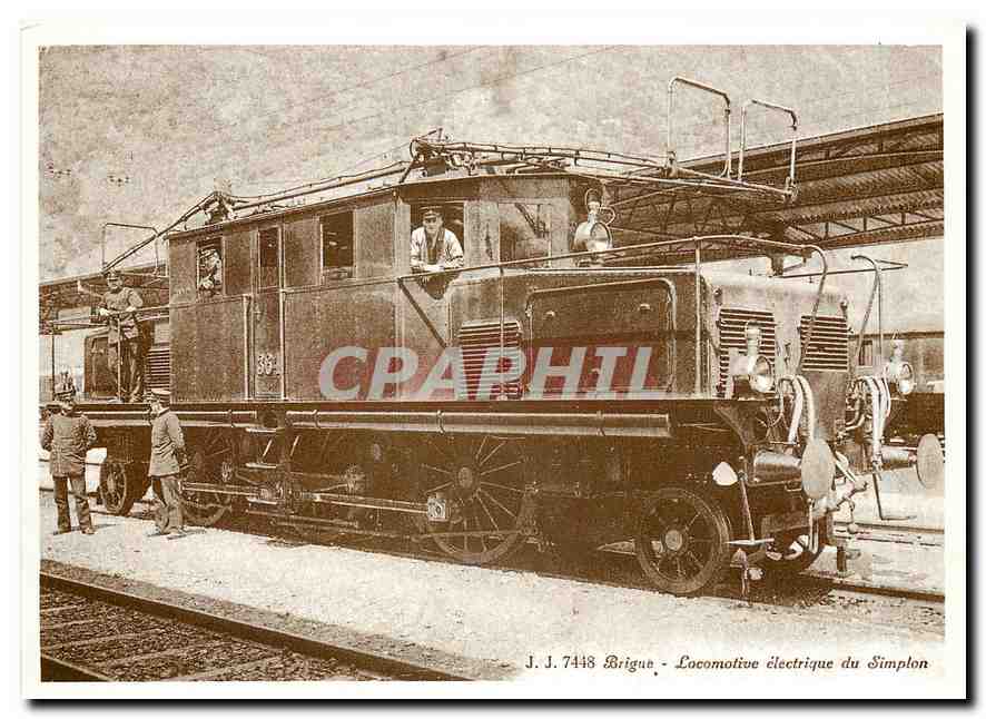 CPM Brigue Locomotive electrique du Simplon 