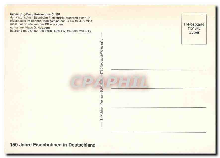 CPM Loko 01 118 — Verso