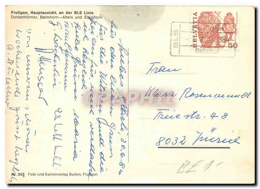 CPM Frutigen Hauptansicht an der BLS Linie  — Rückseite