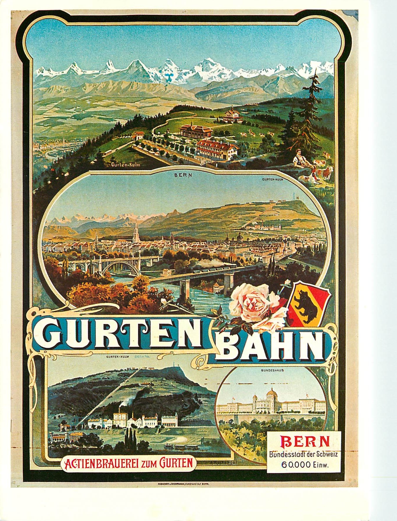 CPM A Reckziegel plakat fur Gurtenbahn Bern 