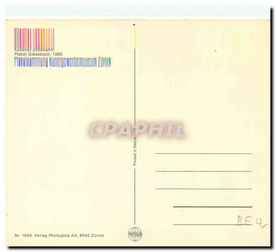 CPM Giessbag Drahtseilbahn  — Back