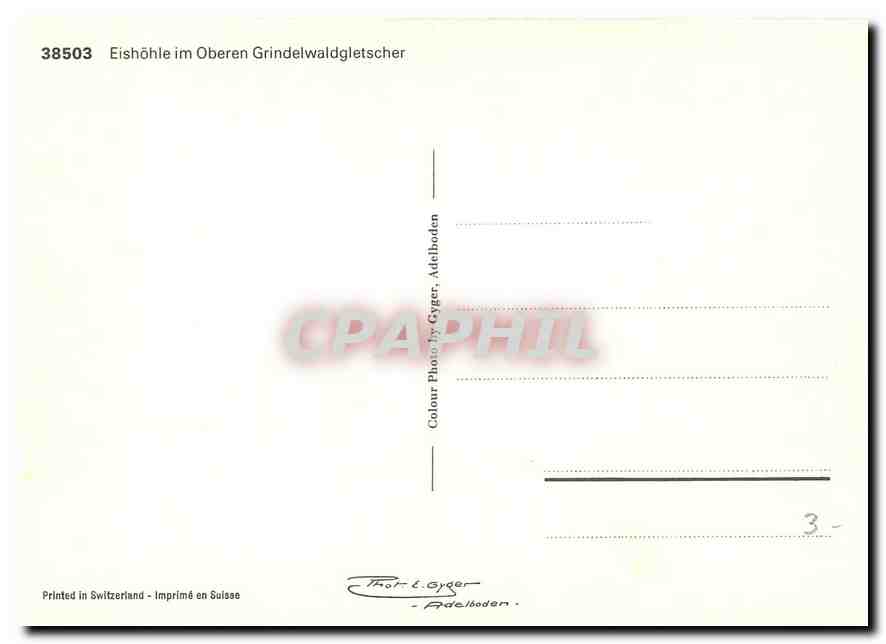 CPM Eishohle im Oberen Grindelwaldgletscher  — Rückseite