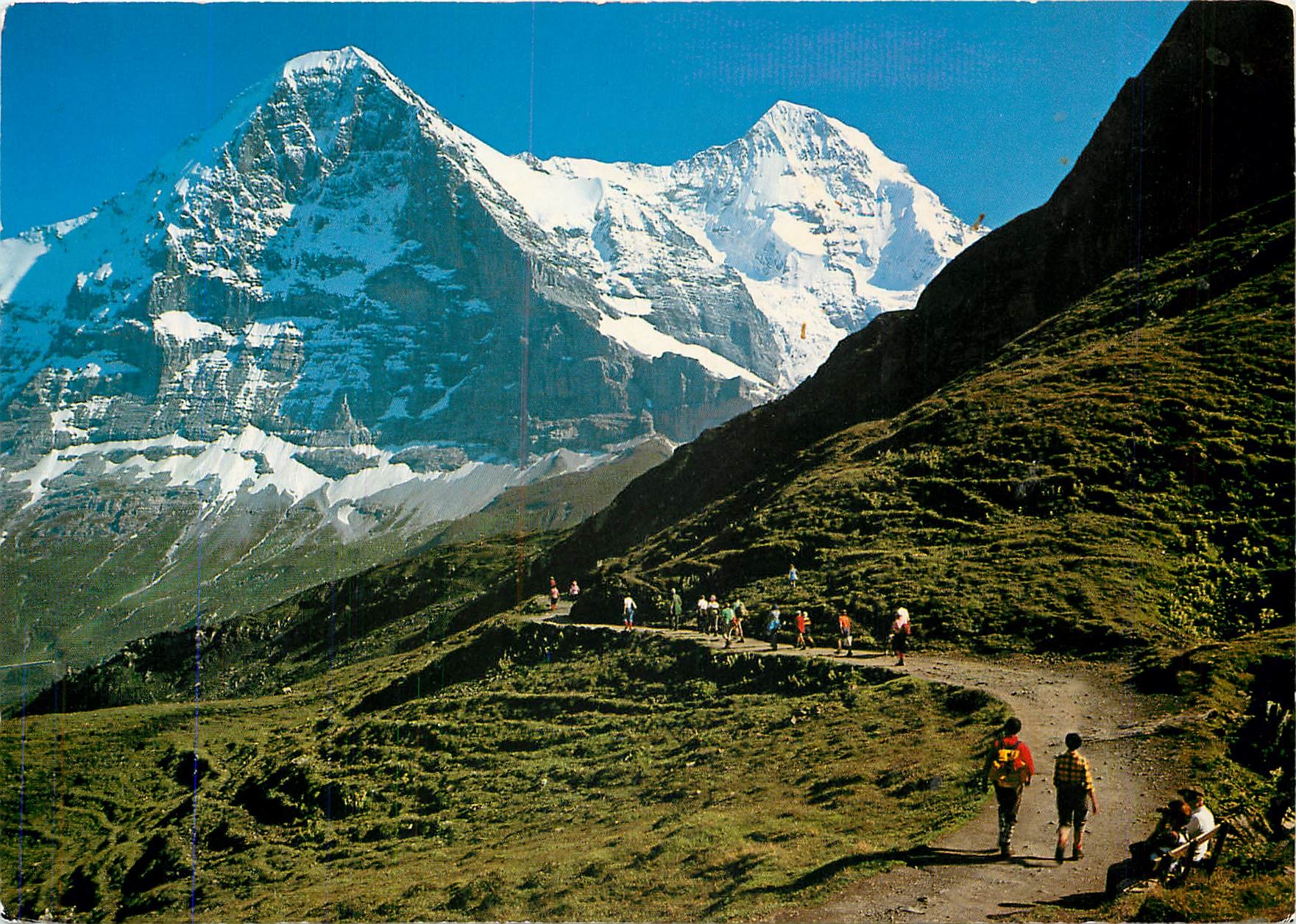 CPM Eigernorwand und Monch Wanderweg Mannlichen Kleine Scheidegg 