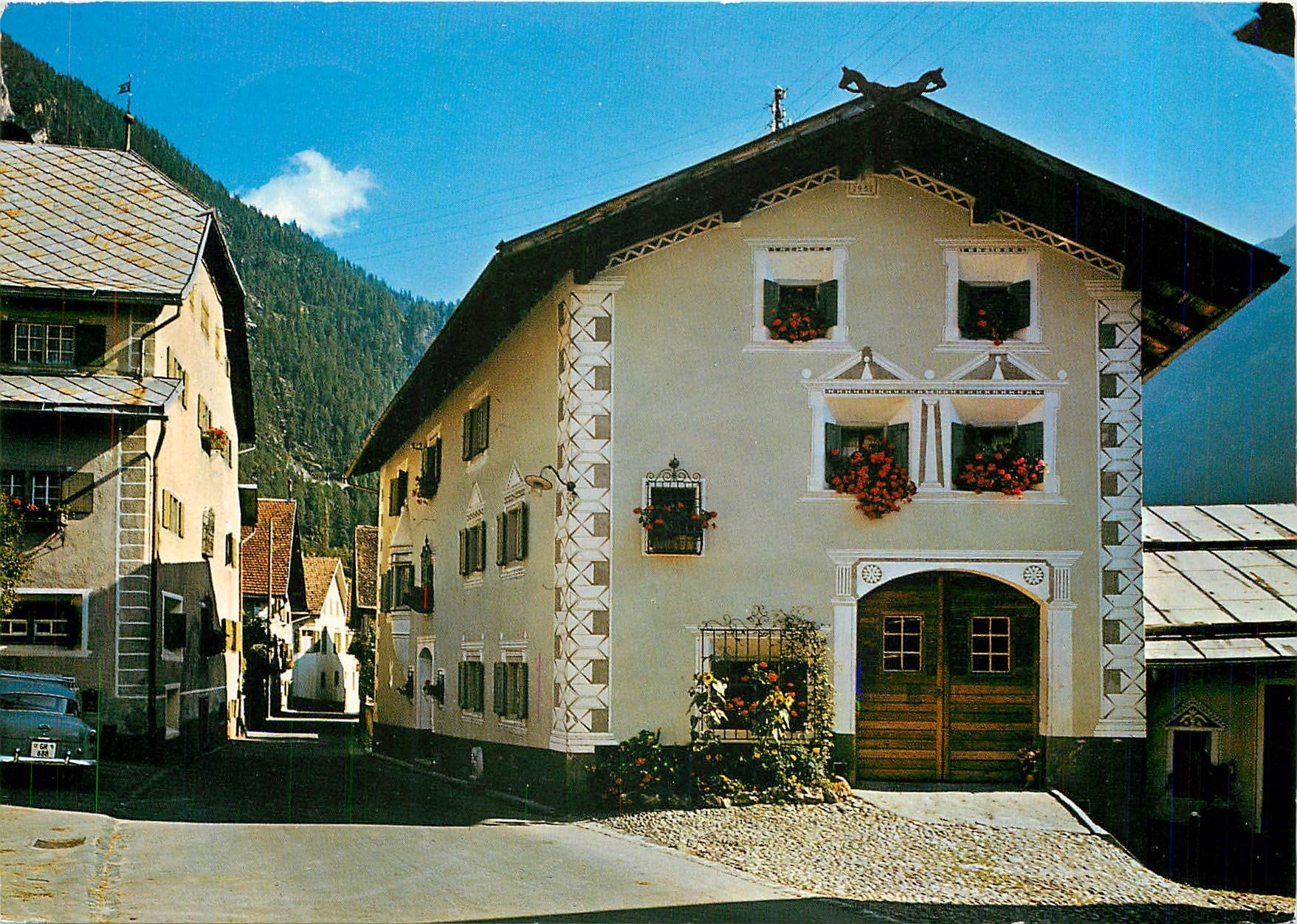 CPM Filisur GR im Albulatal Engadinerhaus 
