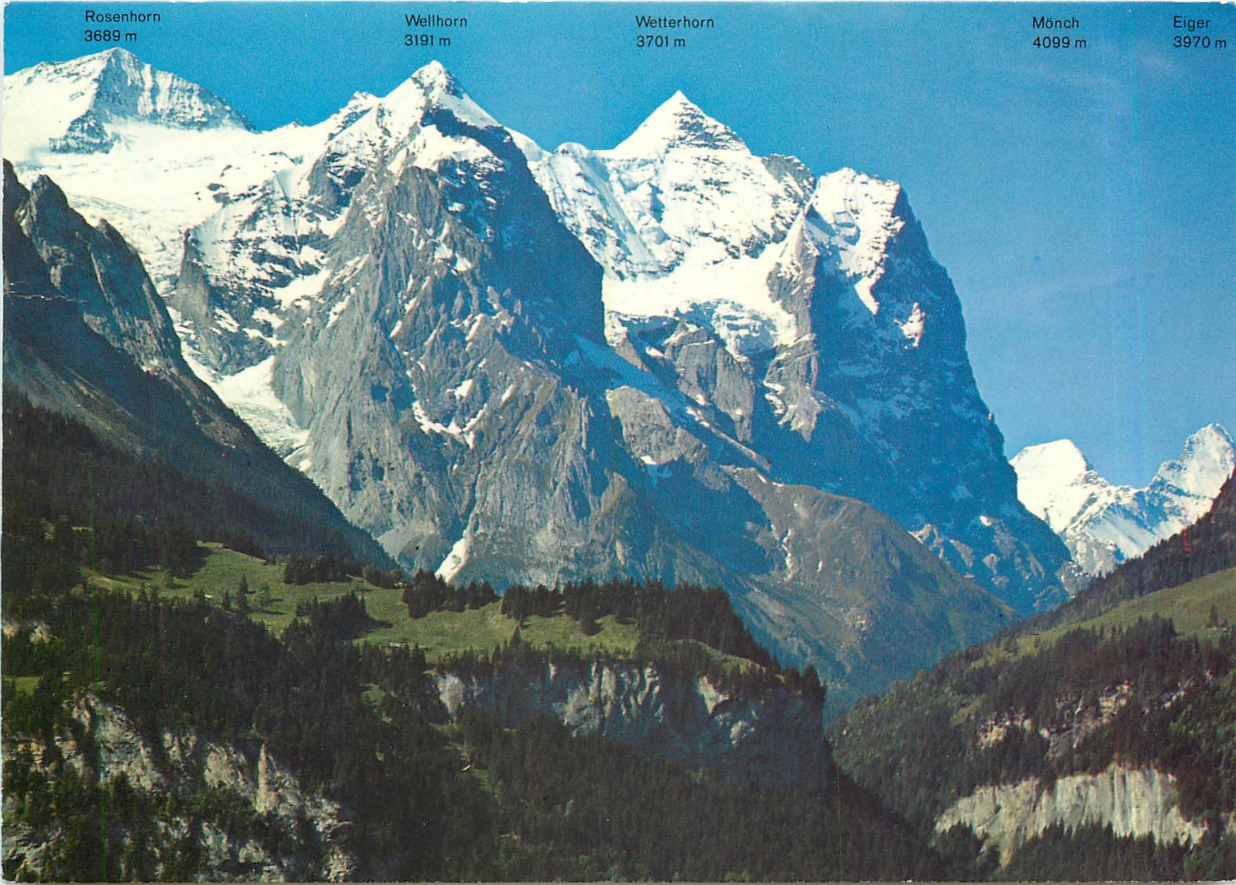 CPM Hasliberg Wetterhorngruppe mit Monch und Eiger 