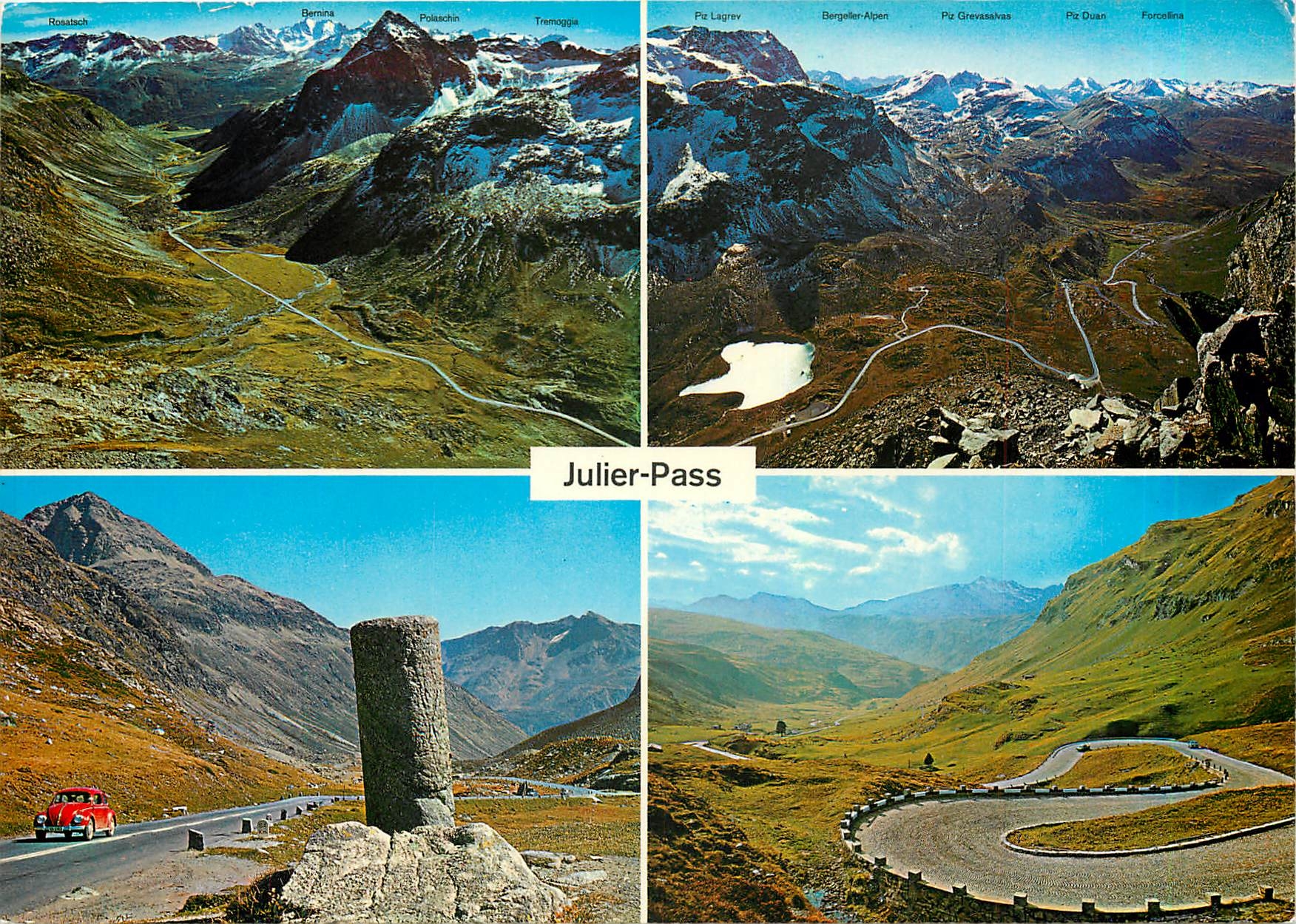 CPM Julier Pass Panorama Kehren Nordseite Romer Saule 