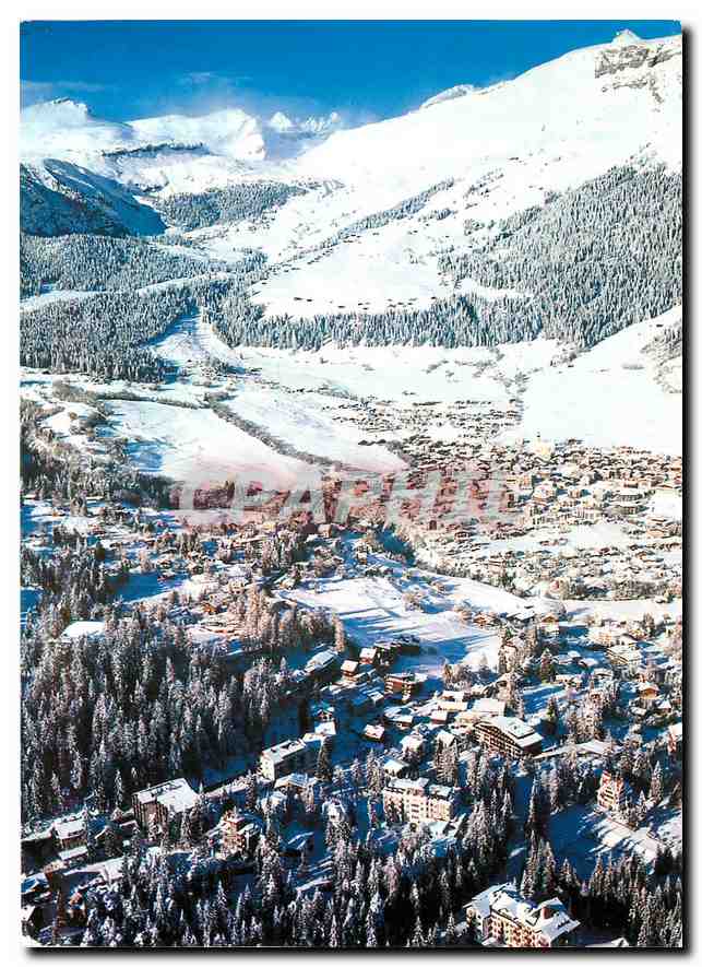 CPM Flims Graubunden Waldhaus und Dorf gegen Foppa 