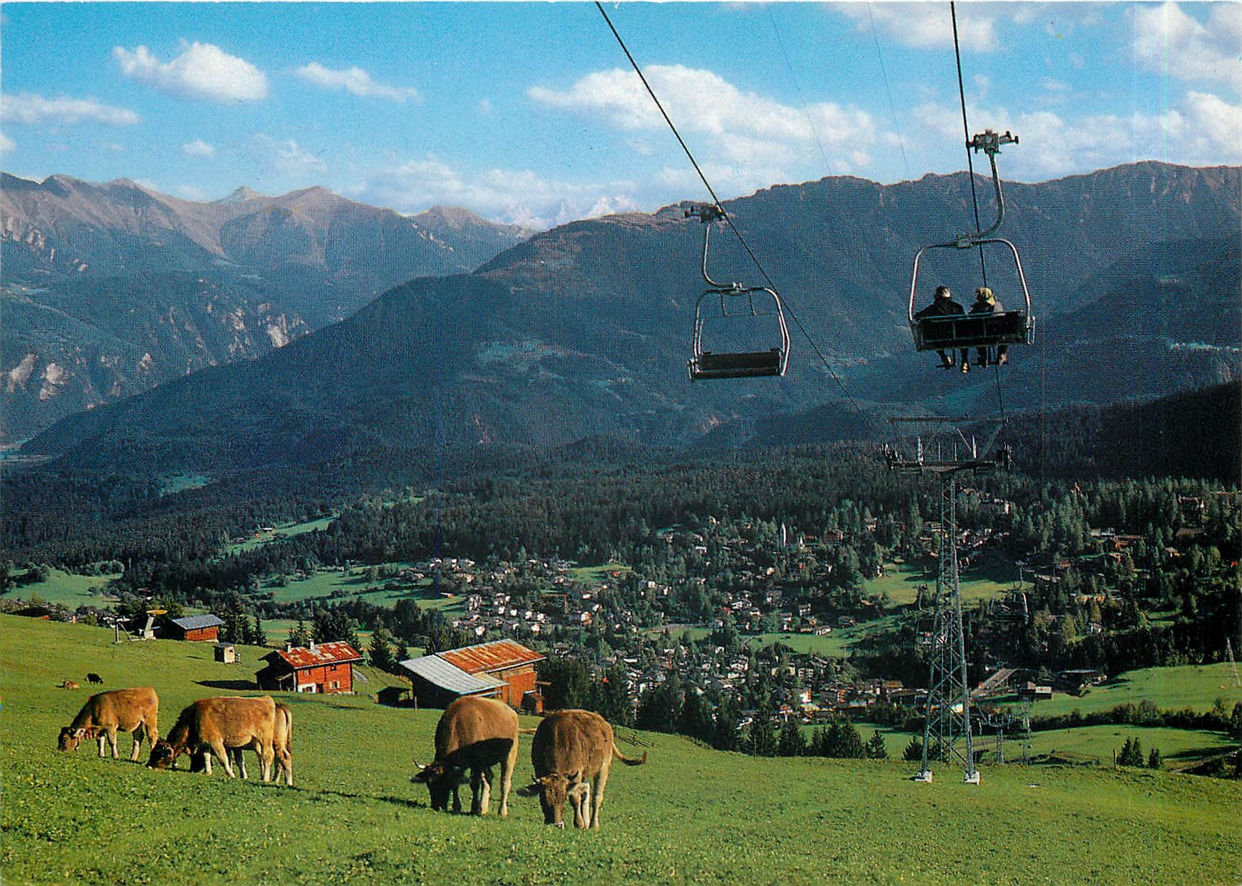 CPM Flims Blick von Foppa auf Flims Dorf und Waldhaus 
