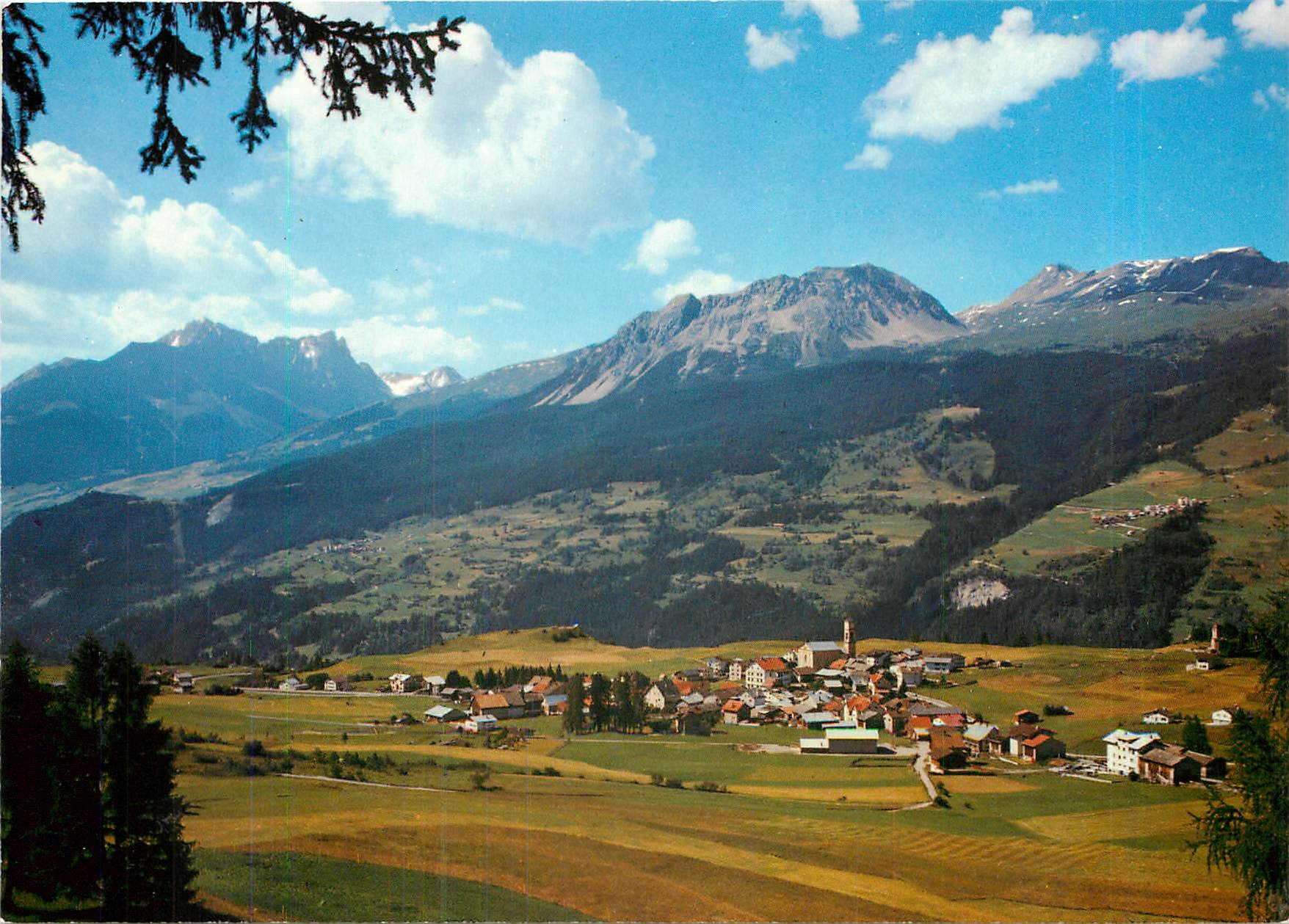 CPM Lantsch Lenz Graubunden gegen Mon Stierva Piz Arblatsch und Piz Toissa 