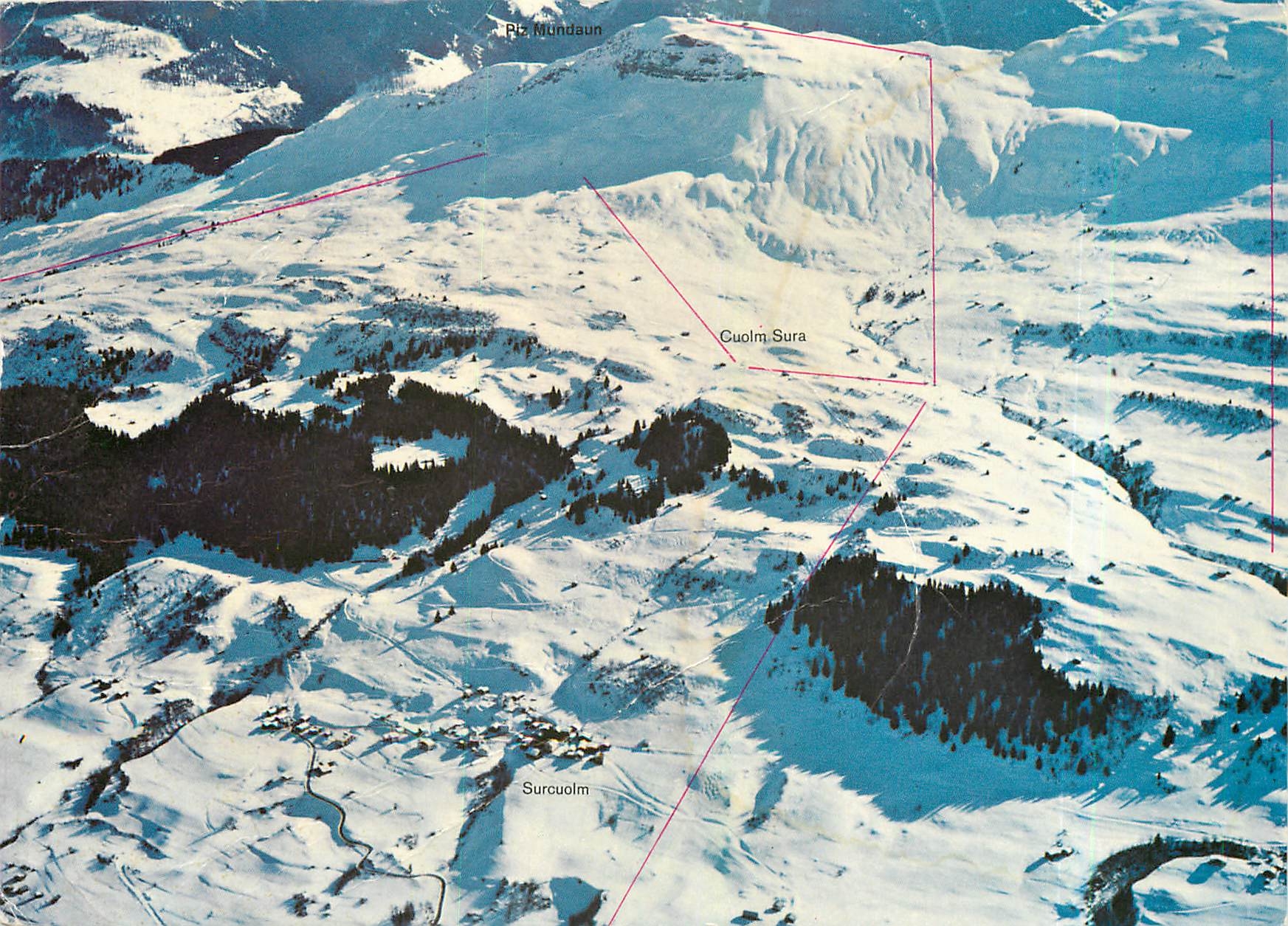 CPM Flugaufnahme Skigebiet Piz Mundaun 