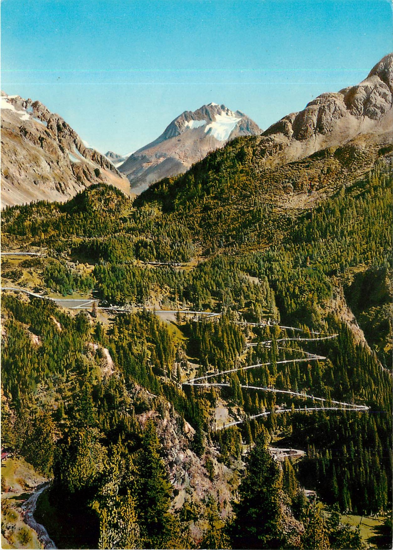 CPM Die Serpentinen der Malojastrasse und Piz del Forno 