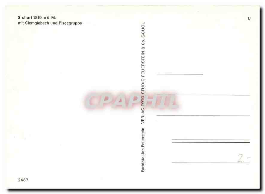 CPM Scharl mit Clemgiabach und Pisocgruppe  — Rückseite