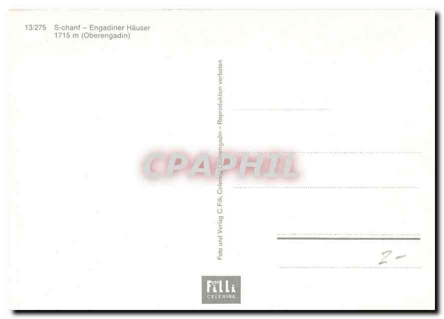 CPM Schant Engadiner Hause  — Rückseite