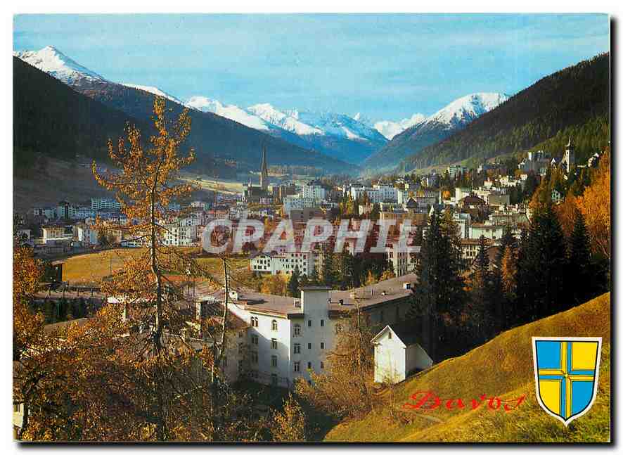 CPM Davos Vue sur Davos et le Tinzenhorn 