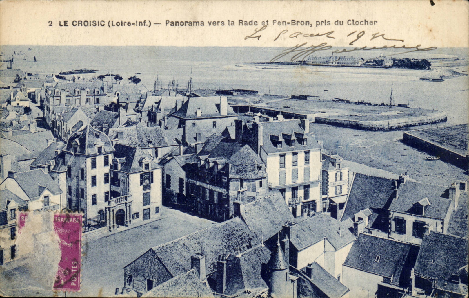 Le CRoisic CPa panorama vers la rade etPen Bron pris du clocher