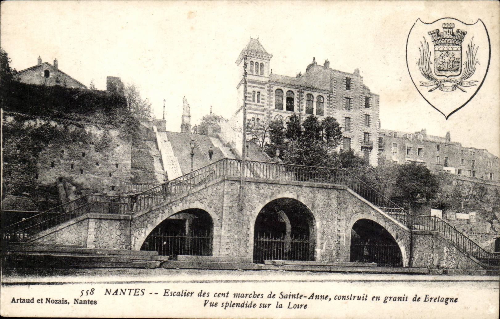 Nantes CPA Escalier des cent marches de Sainte Anne
