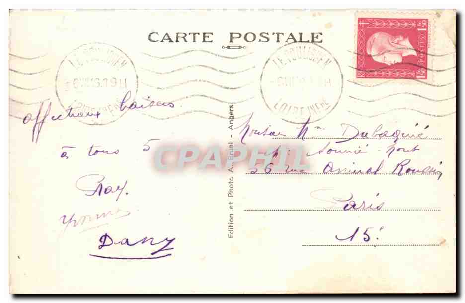 Le Pouliguen CPA La plage — Back