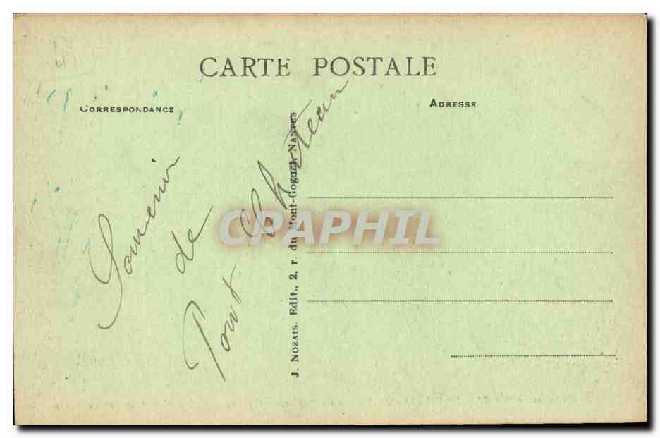 CPA Calvaire de Pontchateau Simon le Cyreneen aide Jesus a porte sa croix — Back