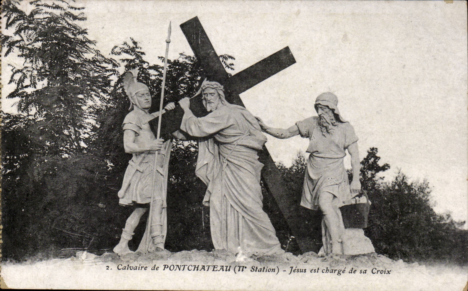 CPA Calvaire de Pontchateau Jesus est charge de sa croix