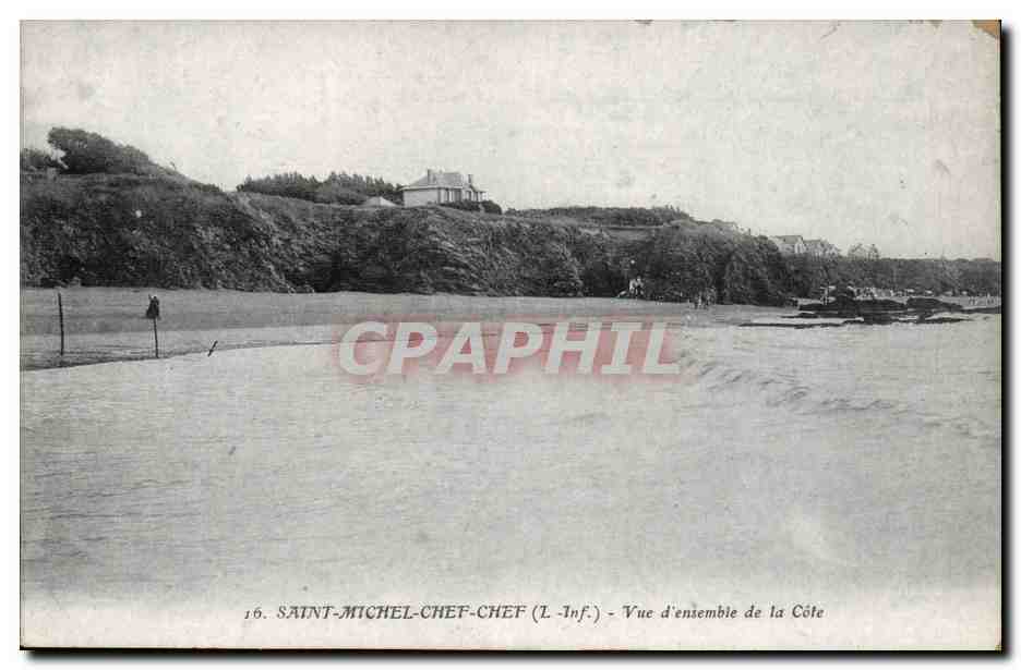 Saint Michel Chef Chef CPA Vue d'ensemble de la cote