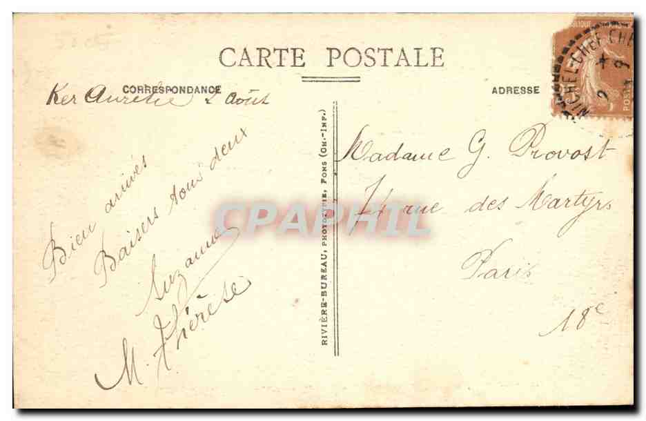 Saint Michel Chef Chef CPA Sous bois automnal La Fougere dans les pins — Rückseite