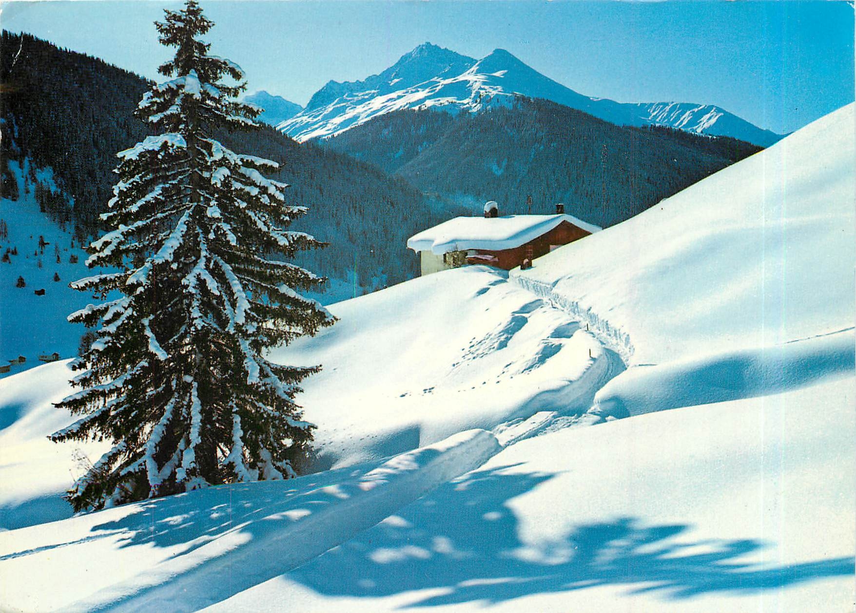 CPM Davos Blick von der Grueni gegen Hoch Ducan und Leidbachhorn 