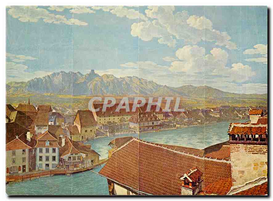 CPM Panorama Wocher de la ville de Thoune Vue vers l'ouest 