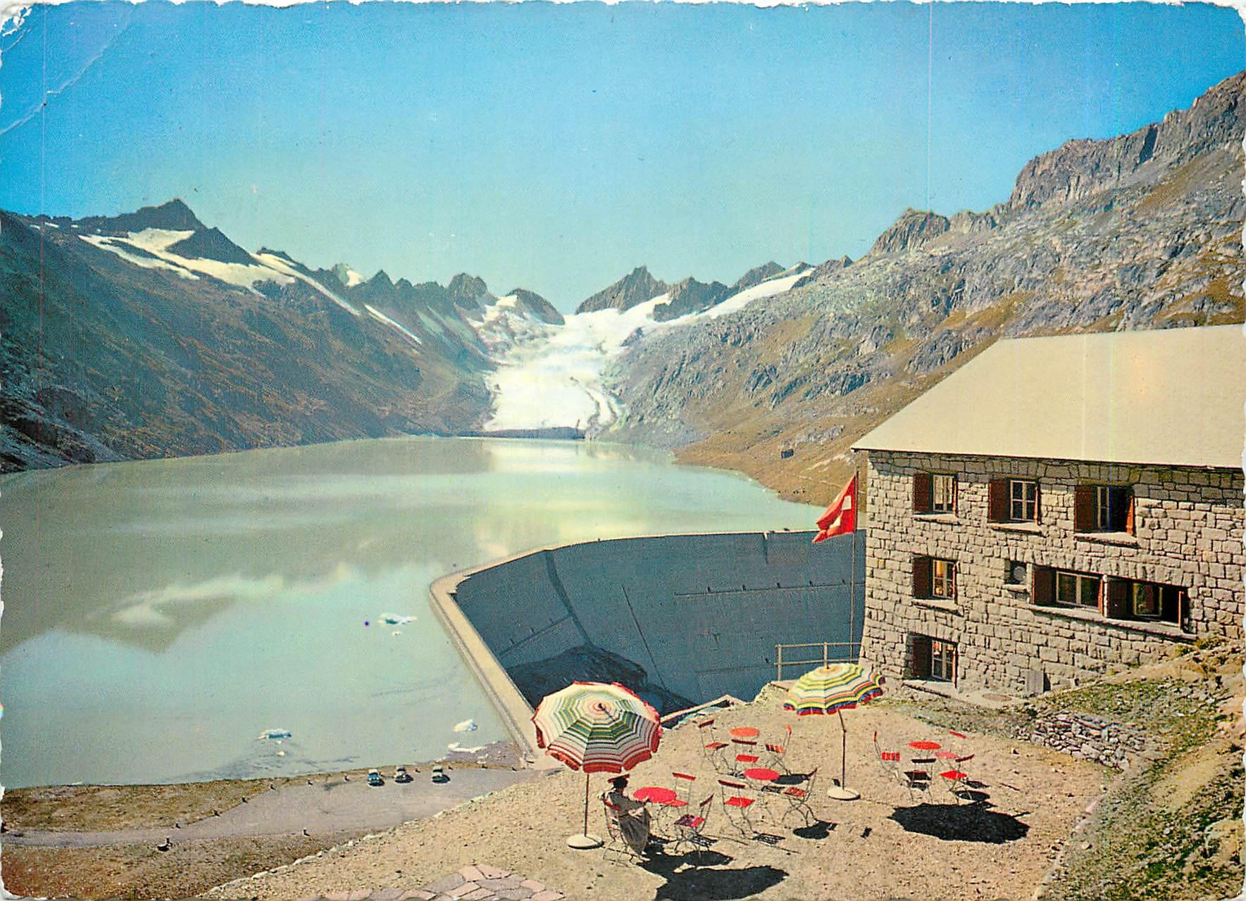 CPM Stausee und Berghaus Oberaar Kraftwerke Oberhasli Grimsel Berner Oberland 